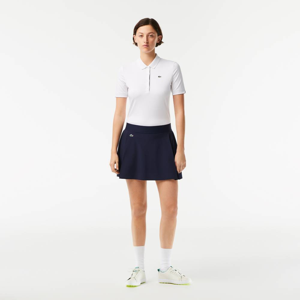 Lacoste Women's Built-In Short Tennis Skirt - Navy Blue | Comfortable & Styletic Athletic Skirt for Tennis, Golf & Casual Wear