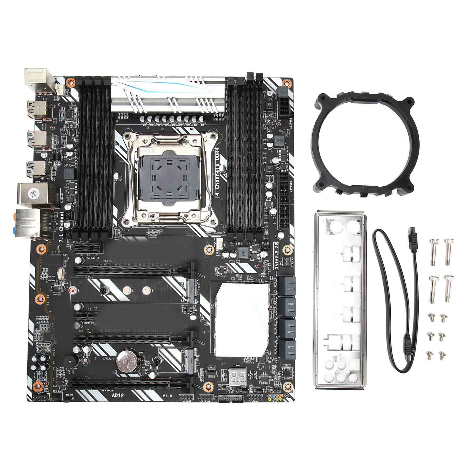 CCYLEZ X99 D8 DDR4 Gaming Motherboard - LGA2011 V3/V4 Socket, Gigabit LAN, High-Speed DDR4 RAM Support - Perfect for PC Gaming, Streaming & Content Creation Workstations