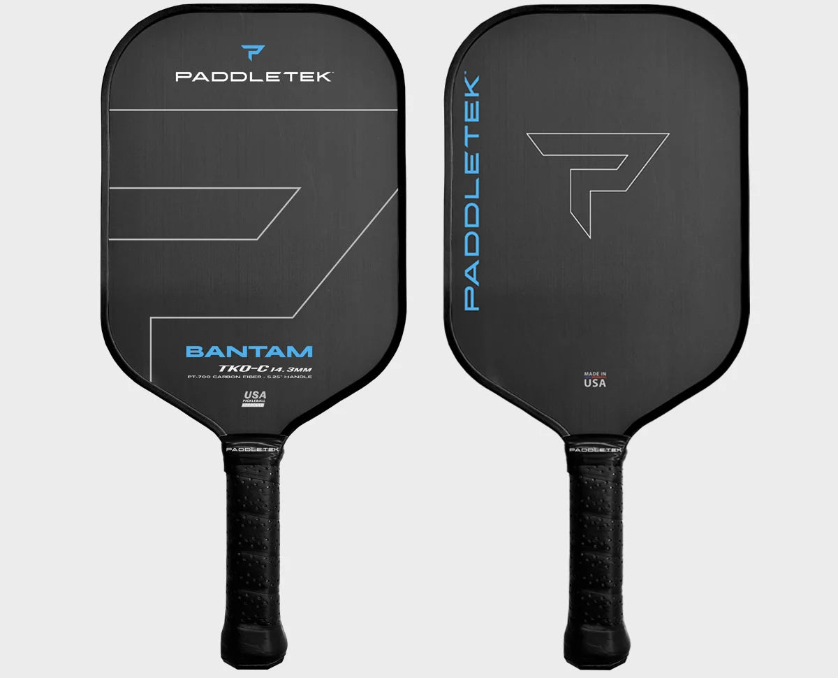 Paddletek Bantam TKO C 14.3mm Pickleball Paddle - Premium Carbon Fiber Paddle for Competitive Play & Outdoor Recreation