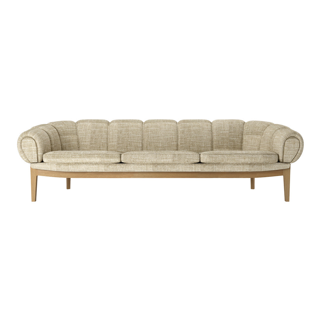 Comfortable Croissant 3-Seater Sofa - Modern Living Room Furniture for Small Spaces | Perfect for Apartments, Lounges & Cozy Home Decor