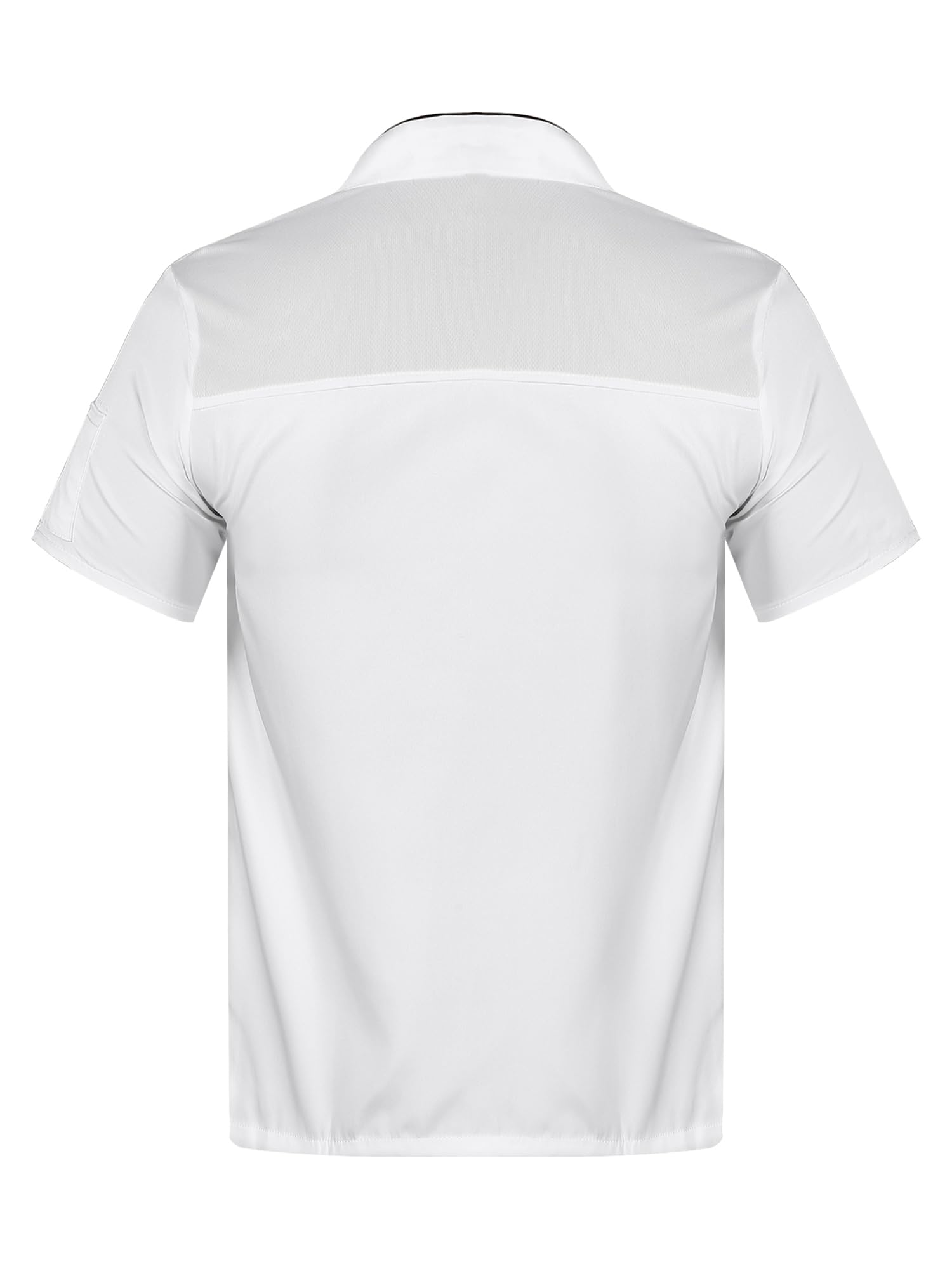 JEYPINMI Short Sleeve Chef Shirt - Professional Kitchen Jacket for Men & Women - Perfect for Cooking, Baking & Restaurant Work