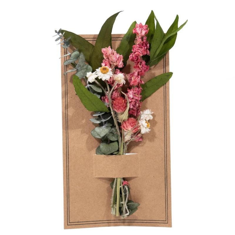 Fresh Eucalyptus & Pink Larkspur Mini Bouquet - Perfect for Weddings, Home Decor, and Gift Giving