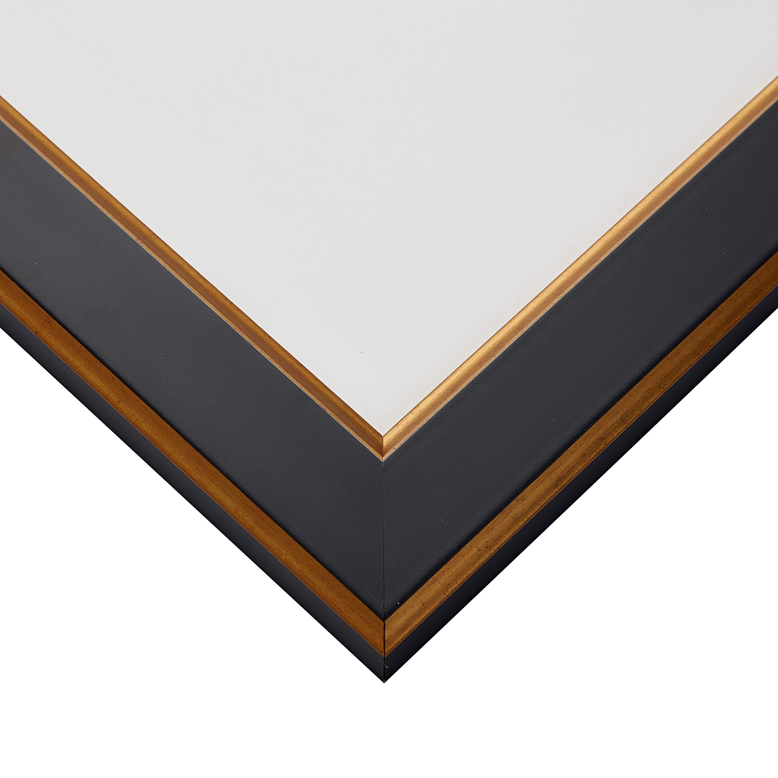 Craig Frames 14x22 Inch Crackle Picture Frame in Black and Gold - Perfect for Wall Art, Photo Displays, and Home Decor