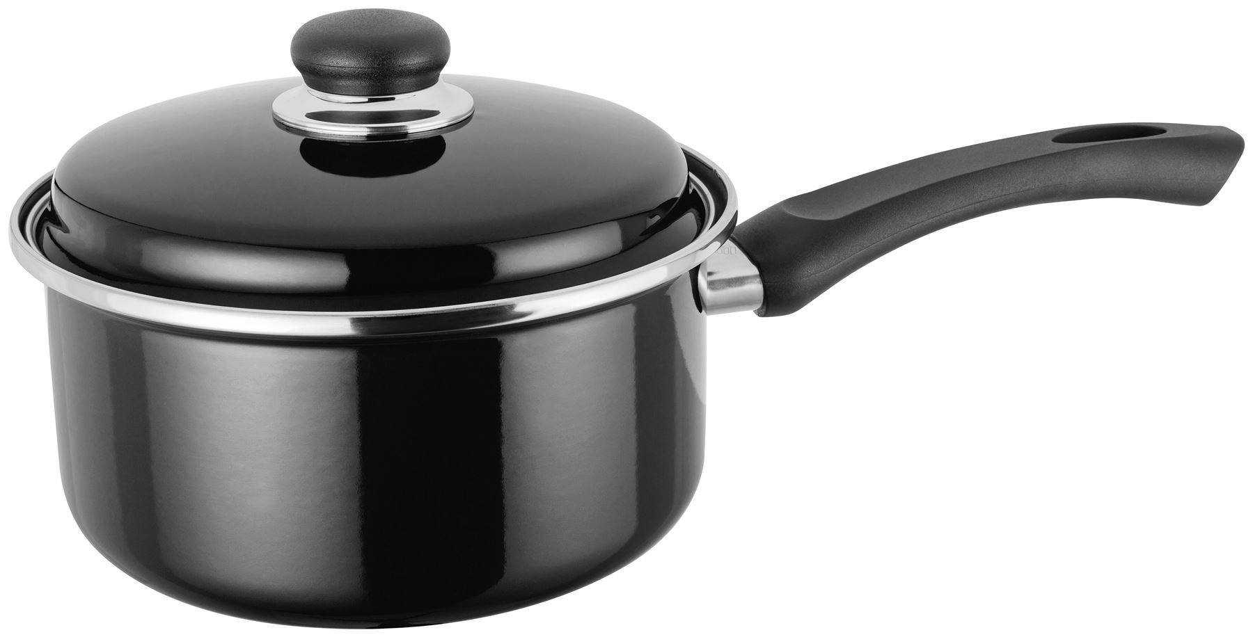 Judge Horwood 5-Piece Stainless Steel Saucepan Set with Lids - Nonstick Black Cookware for Boiling, Steaming & Simmering - Perfect for Home Kitchen & Professional Cooking