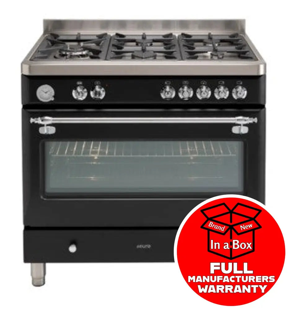 Euro ECSH900AN 90cm Freestanding Dual Fuel Range Cooker with Oven - Anthracite Finish | Perfect for Modern Kitchens, Baking & Family Cooking
