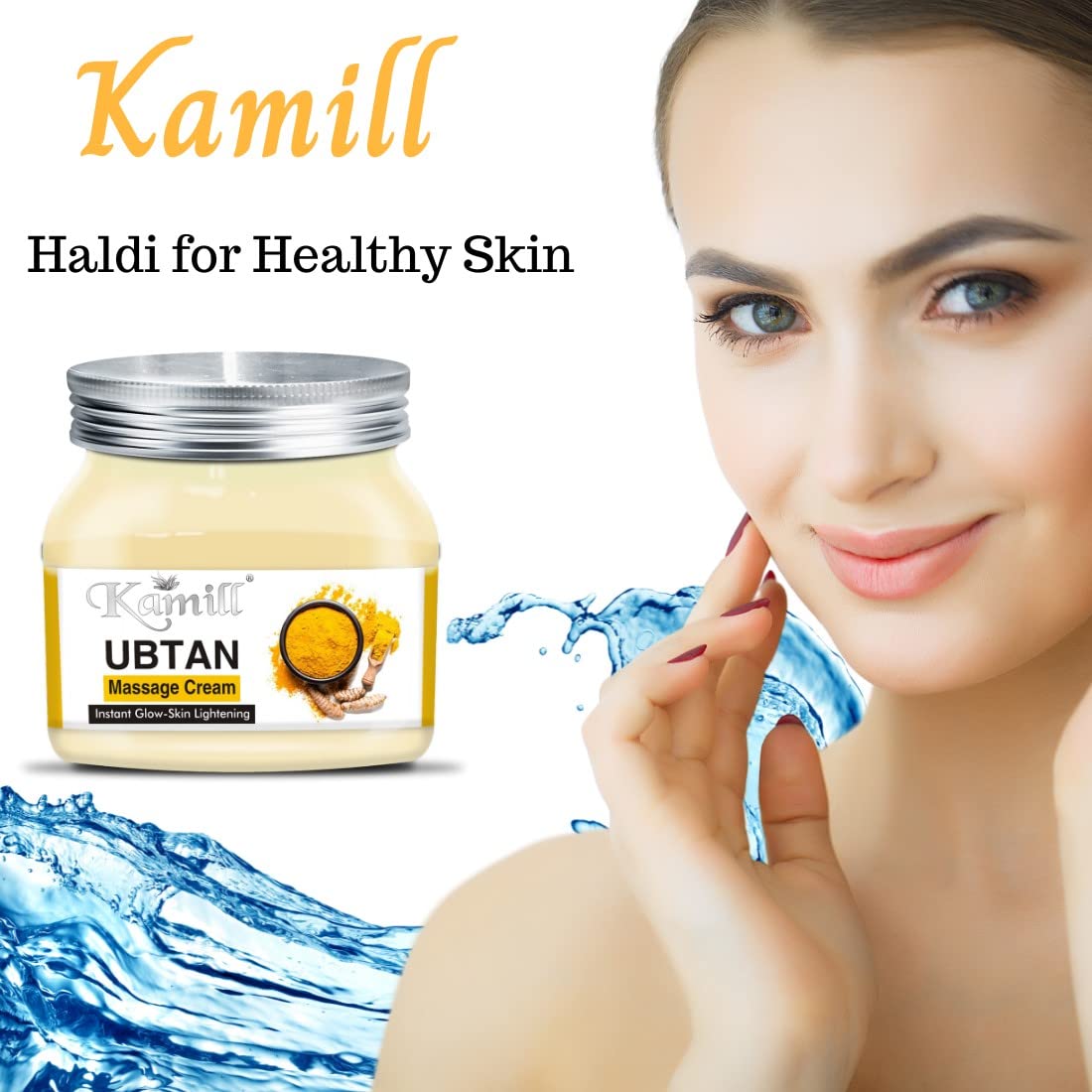Kamill Ubtan Skin Brightening Massage Cream for Face & Body - Natural Glow & Even Tone | Daily Moisturizer for Dry Skin & Dark Spots | Perfect for Spa Night & Skincare Routine