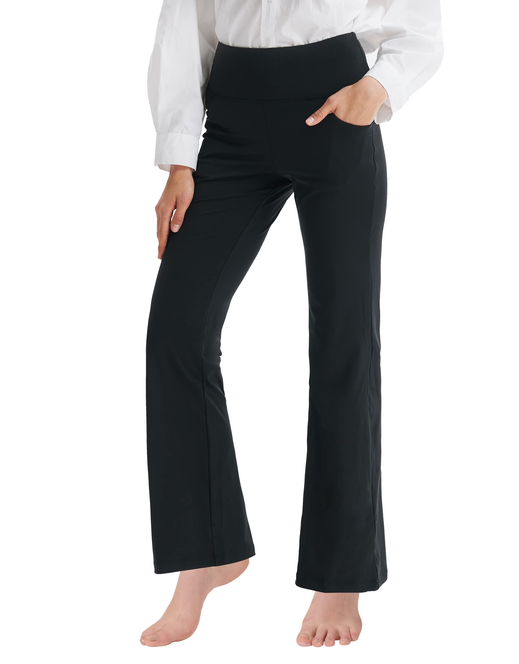 Cifupy Women's High Waist Bootcut Yoga Pants with Pockets - 4-Way Stretch Workout & Lounge Pants for Yoga, Running, and Casual Wear