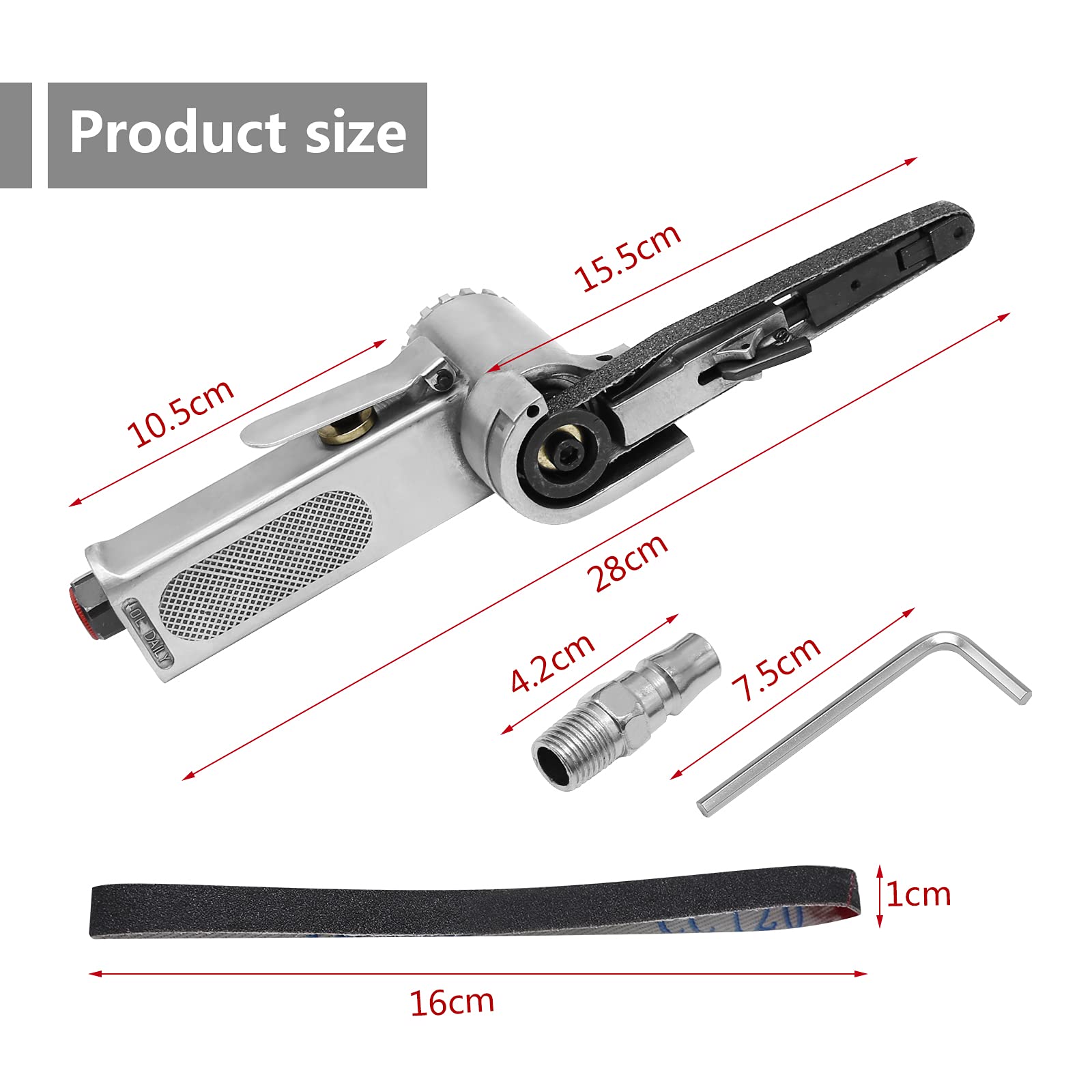 Mini Handheld Angle Grinder - Industrial Pneumatic Air Belt Sander for Metalworking | Perfect for Spot Welding Grinding, Burr Removal, Chamfering & Coating Removal | Ideal for Automotive Repair, DIY Projects & Metal Fabrication