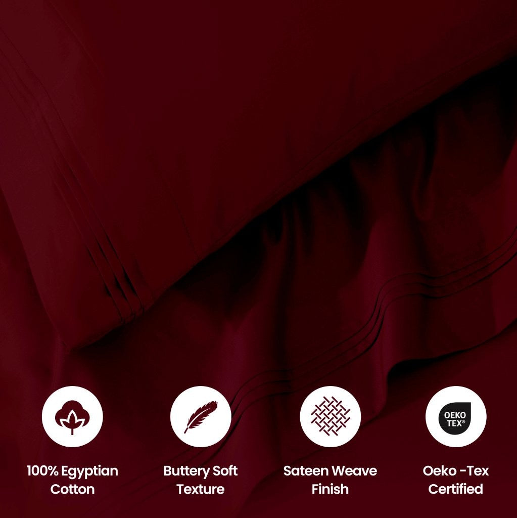 Premium 1000 Thread Count Egyptian Cotton Sheet Set - Eco-Friendly, Breathable & Hypoallergenic - Perfect for Luxury Bedrooms & Hot Sleepers