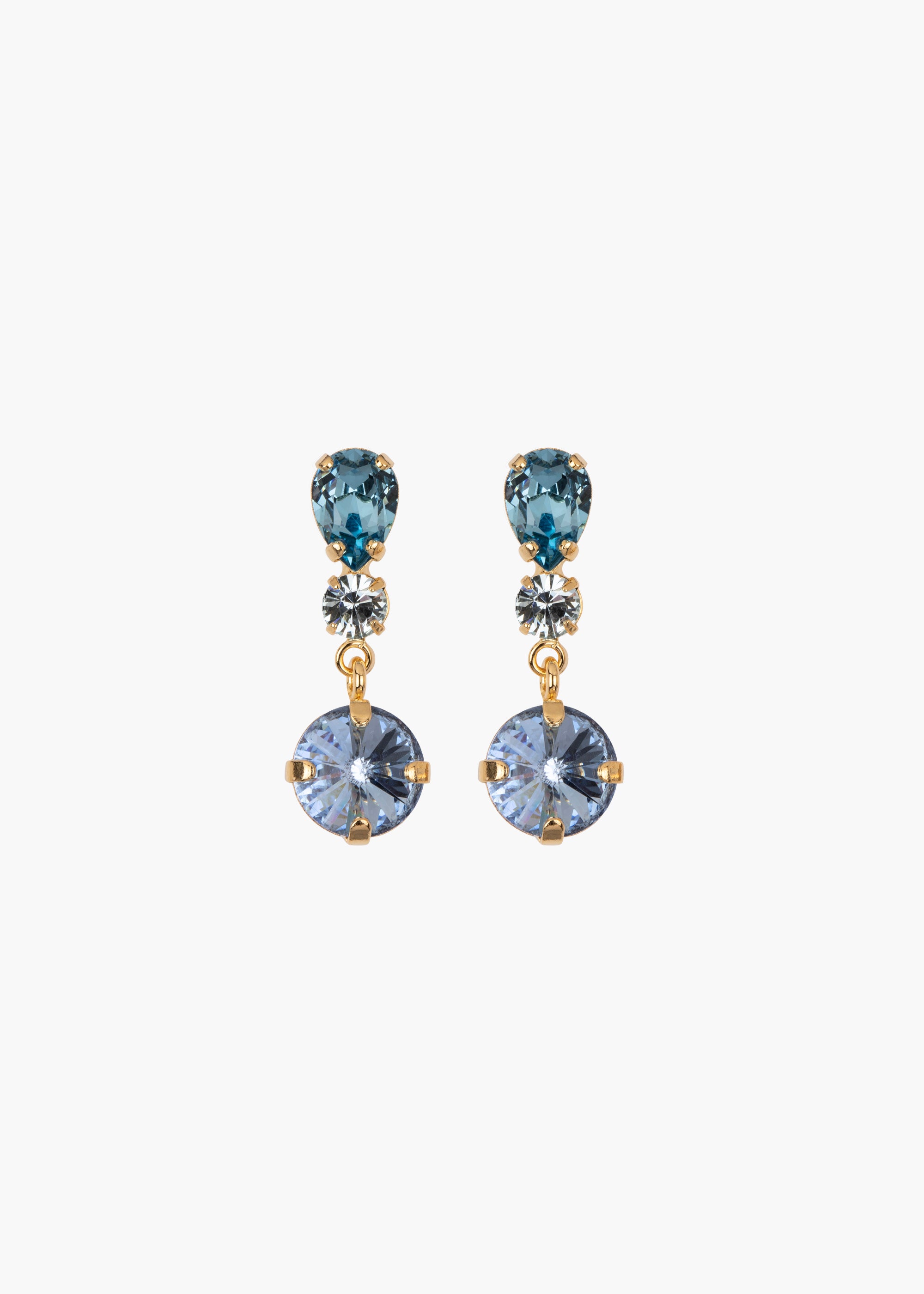 Trystan Elegant Dangle Earrings for Women - Sky Blue Crystal Drop Earrings for Party, Wedding & Evening Wear