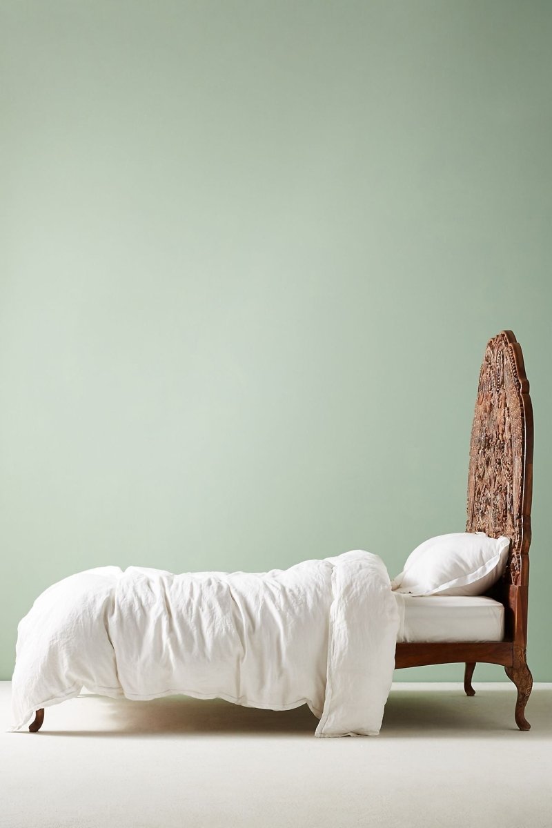 Hand Carved Peacock Woodland Bed - Custom Design Wooden King/Queen Size Bed with Intricate Carvings | Perfect for Master Bedroom, Guest Room or Luxury Hotel Decor