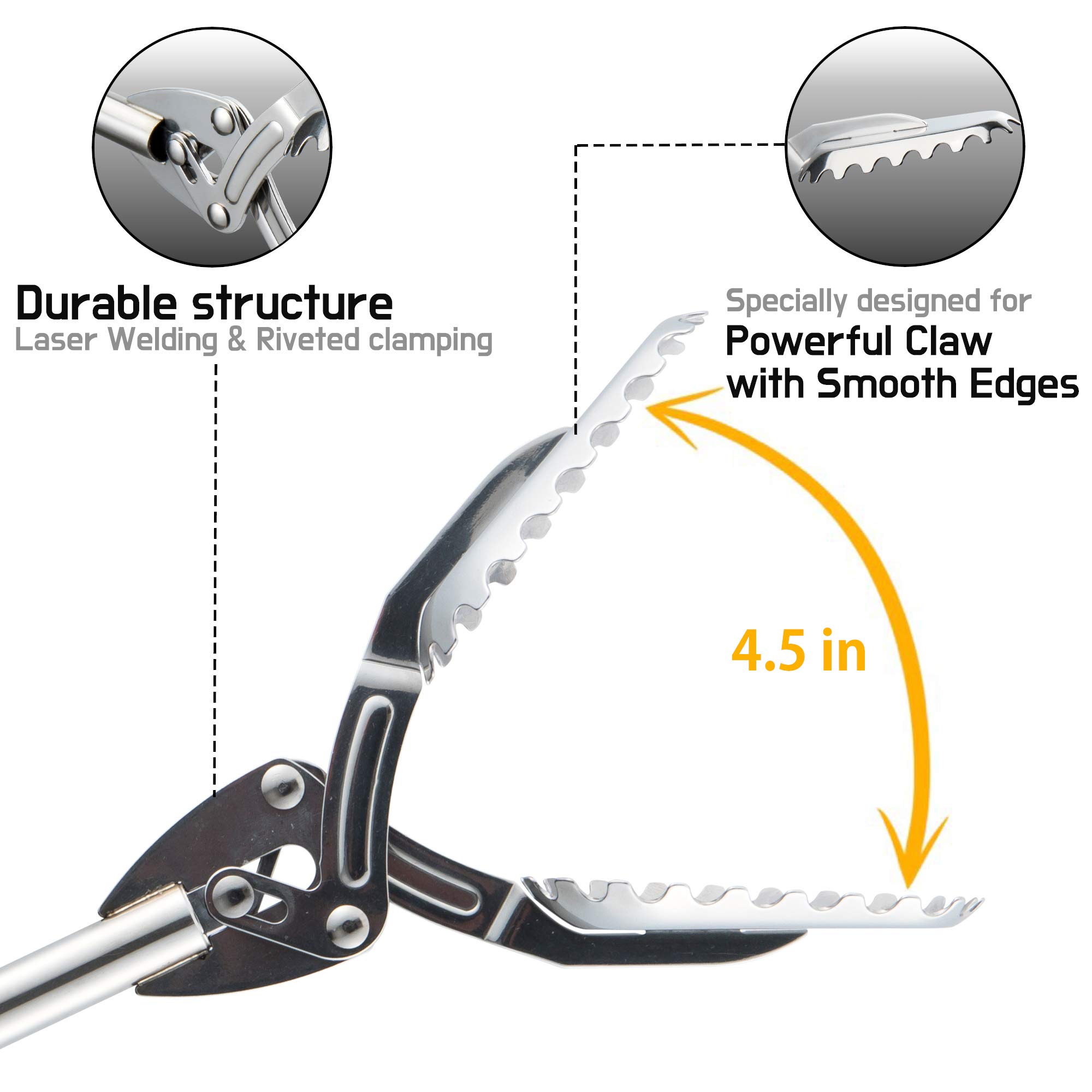 Heavy Duty Stainless Steel Grabber Reacher Tool - 32