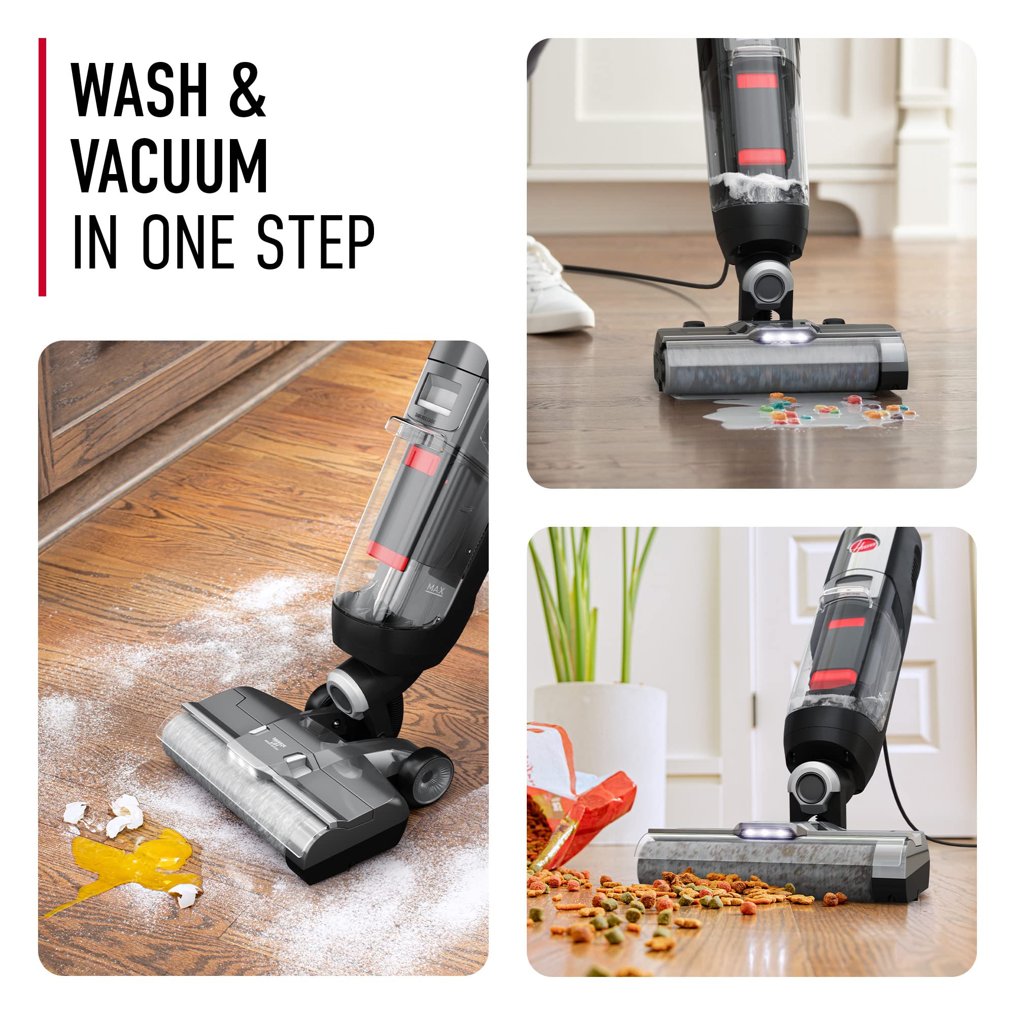 Hoover Streamline Corded Hard Floor Cleaner Machine - Wet Dry Vacuum for Hardwood, Vinyl, Tile Floors | Self-Cleaning System | Ideal for Home, Office & Pet Hair Removal