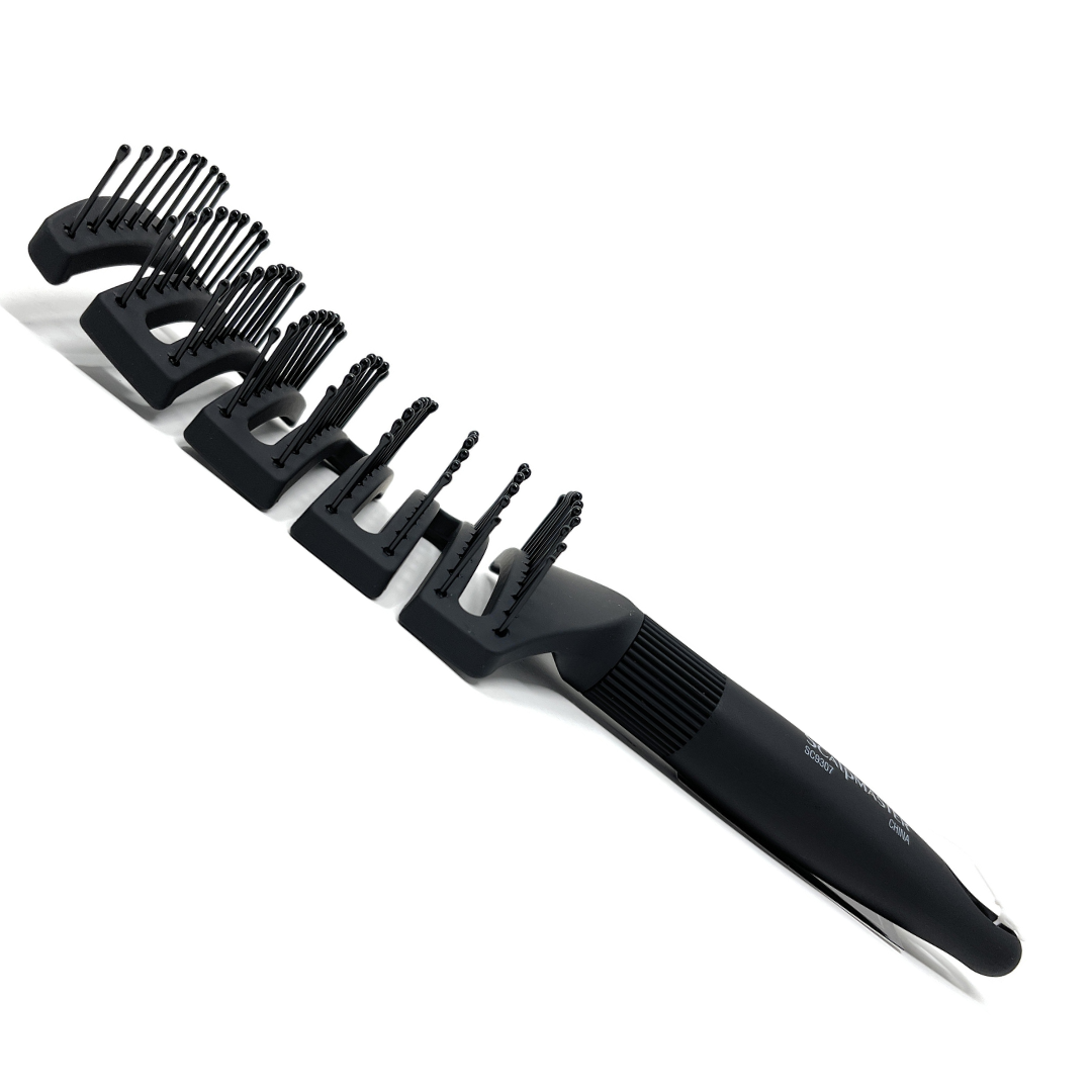 ScalpMaster Hair Brush with Ball-Tipped Bristles - Flexible Vented Design for Gentle Detangling & Scalp Massage - Perfect for Wet/Dry Hair, Styling & Relaxation at Home