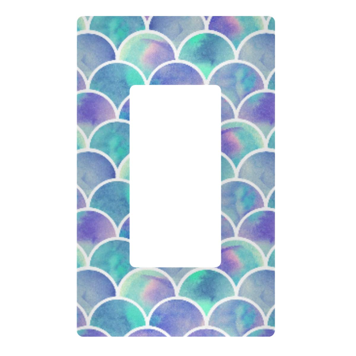 Mermaid Light Switch Cover - Single Rocker Wall Plate for Living Room, Bedroom, Office & Home Decor | Waterproof & Durable Switch Plate for Bathroom, Kitchen & Kids Room