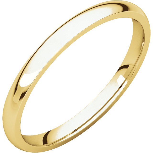 14K Gold 2mm Comfort Fit Men's Wedding Band Ring - Lightweight & Durable for Everyday Wear, Anniversary & Engagement Gifts