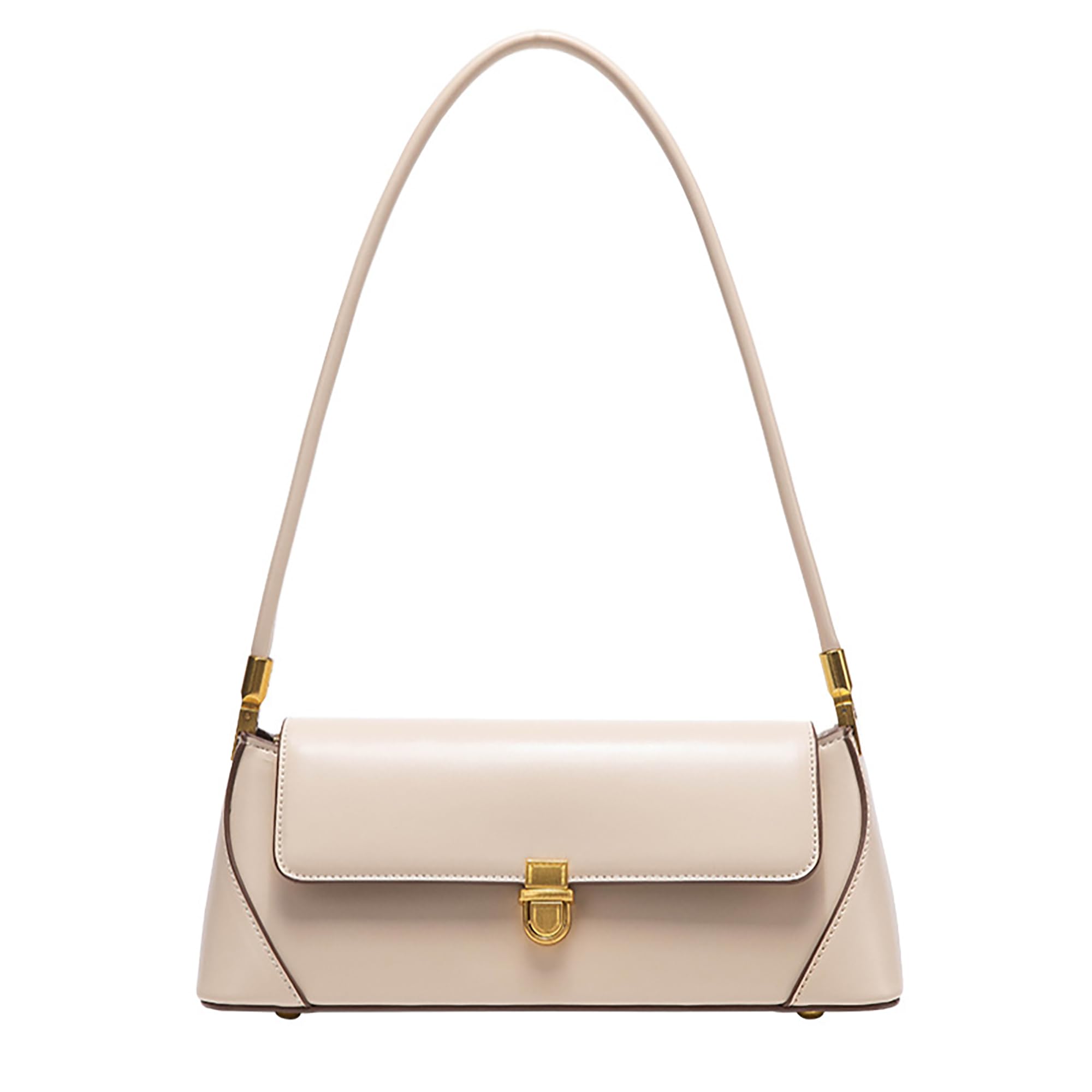 SIBY Women's Leather Clutch Bag - Vintage Retro Shoulder Purse with Wide Adjustable Strap & Metal Lock, Elegant Tote Handbag for Girls & Women | Perfect for Parties, Weddings, Date Nights & Daily Use
