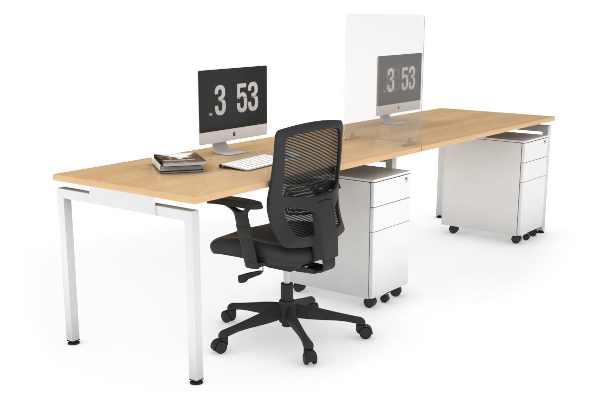Clear Perspex Value Desk Hygiene Divider - Privacy Screen for Office, School & Home Workspace Protection
