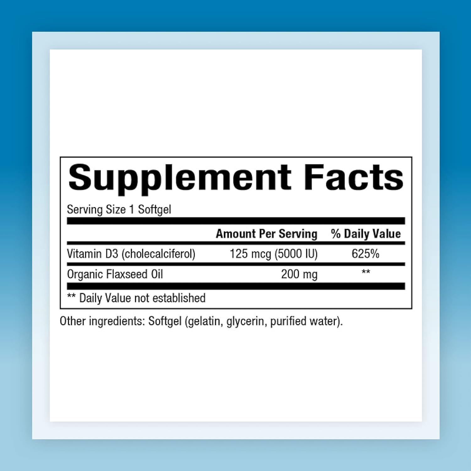 Natural Factors Vitamin D3 5000 IU Softgels - Supports Bone Health & Immune System - 120 Count - for Adults & Seniors - Ideal for Low Sunlight Areas & Winter Months