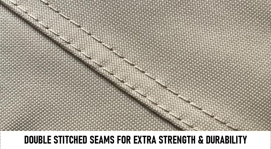 VORTEX HEAVY DUTY VHULL FISH SKI RUNABOUT BOAT COVER - FITS 17 18 19 FOOT BOATS - PREMIUM BEIGE/TAN WATERPROOF PROTECTION - IDEAL FOR FISHING, SKIING & BOAT STORAGE