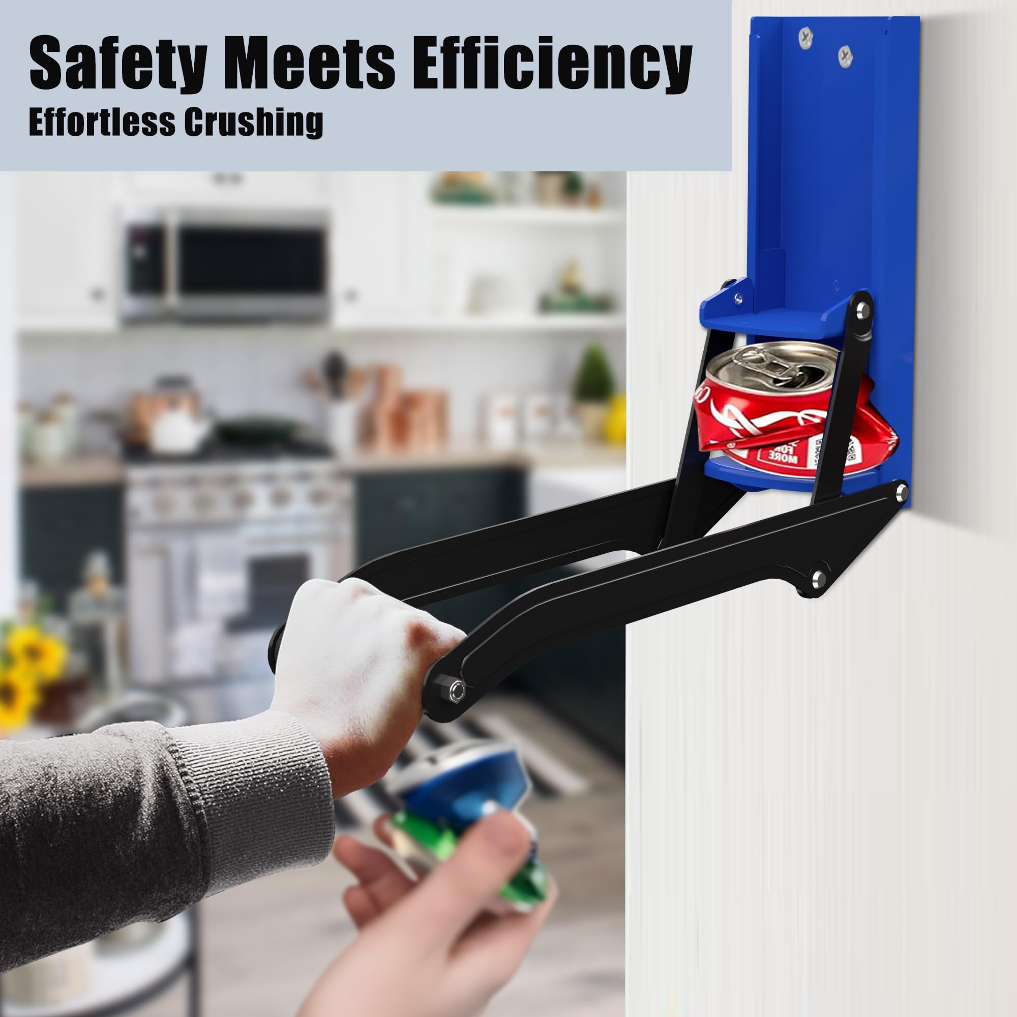 Wall Mounted Metal Can Crusher for Soda & Beer Cans - Heavy Duty Eco-Friendly Recycling Tool with Squirrel Art Stickers & Lubricant - Perfect for Home, Garage, RV & Outdoor Use