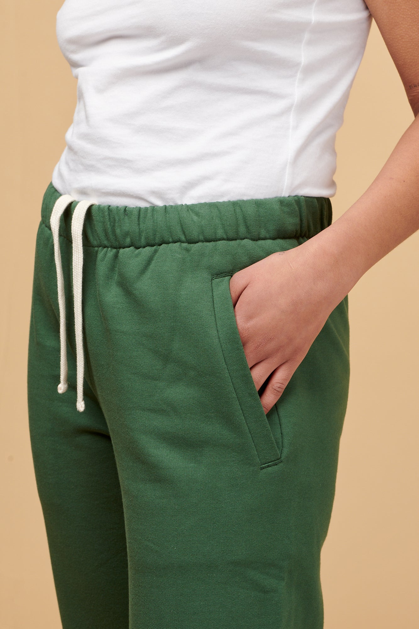 Women's High Waisted Fleece Sweatpants - Soft Joggers for Lounge & Workout - Bottle Green - Perfect for Yoga, Running & Casual Wear