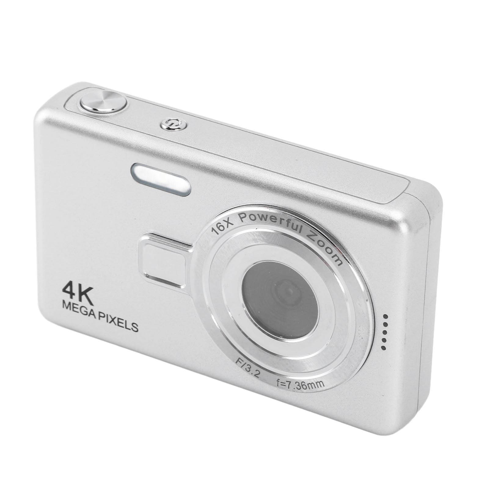 Kids Digital Camera with Anti-Shake - 1080P HD Photography Camera for Children & Students, Portable Silver Camera for Travel, Birthday Gifts & School Projects