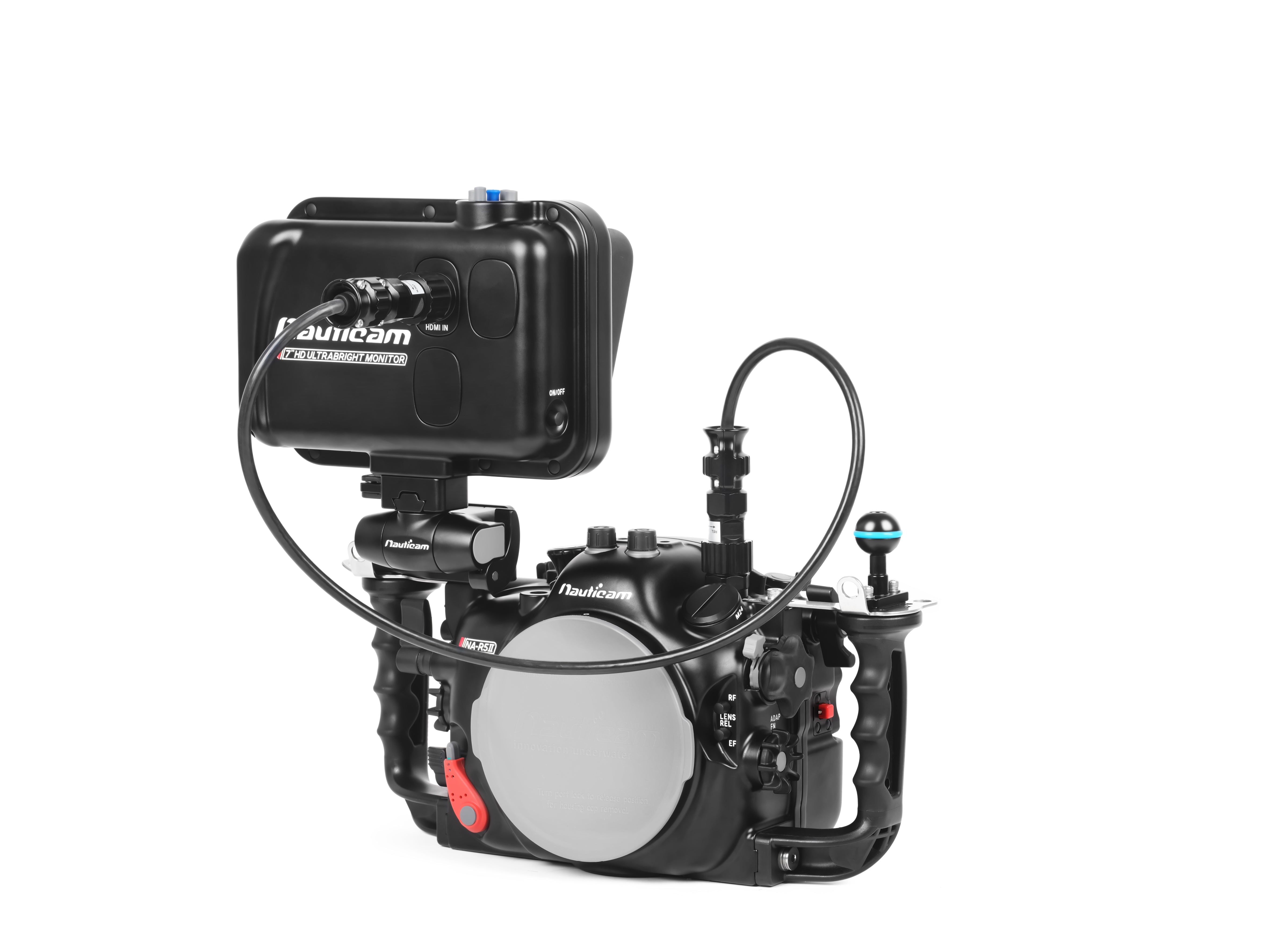 Nauticam 7'' T7 HD UltraBright Underwater Video Monitor - HDMI 1.4 Input for Scuba Diving & Marine Exploration (Cables Not Included) - Perfect for Underwater Filmmaking & Professional Diving Photography