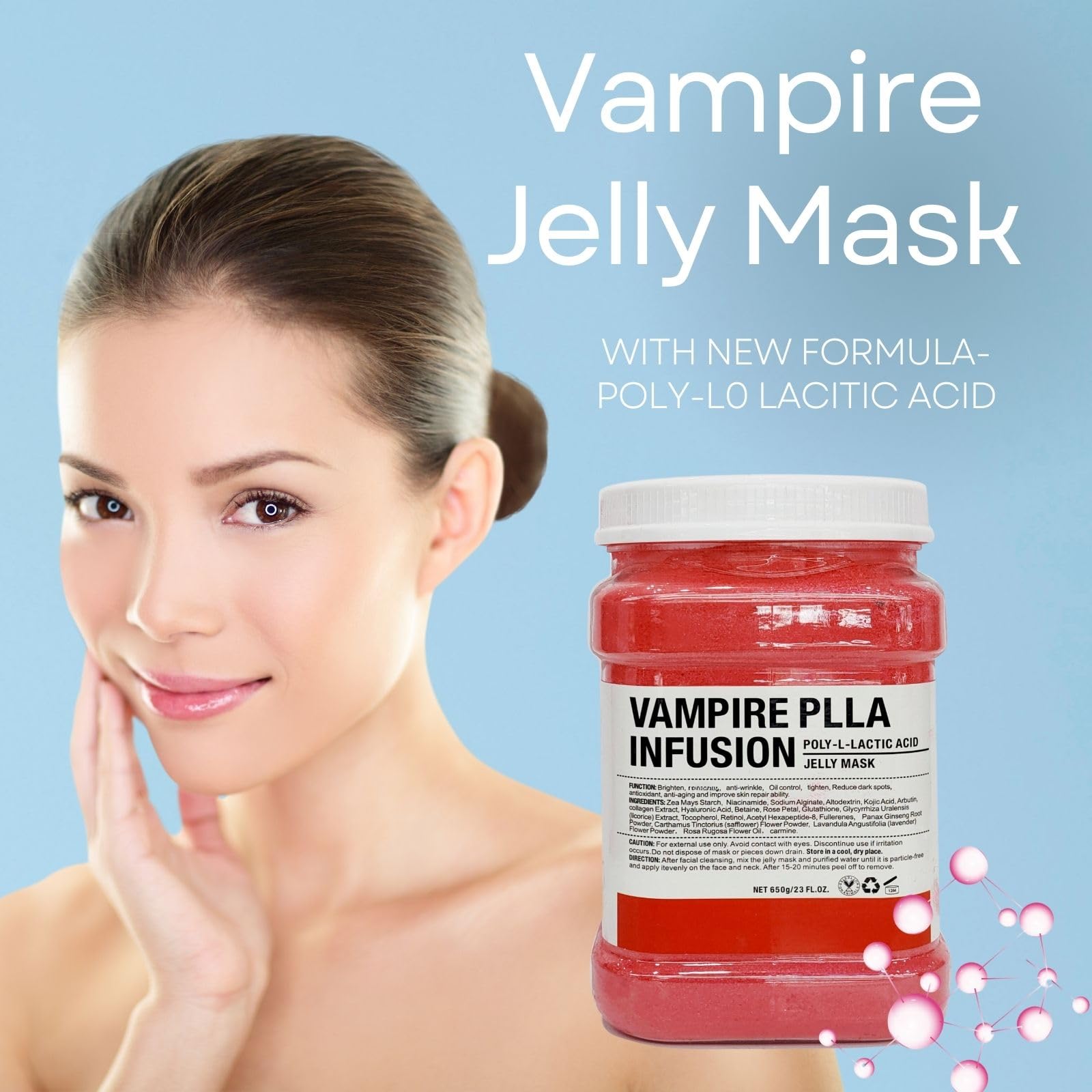 Vajacial Hydro Jelly Mask Powder - Professional Face Mask for Women & Teens - Spa & Home Use
