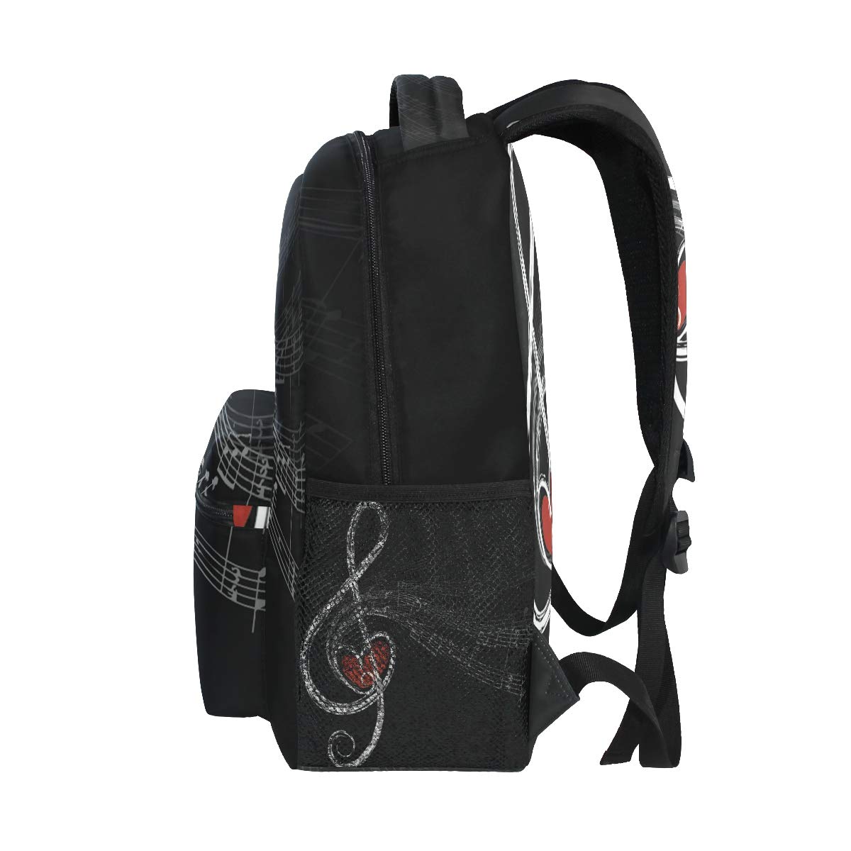 Pfrewn Summer Retro Music Note Backpack - Water Resistant Daypack for Men & Women, Musical Instrument Bag, Mini Backpack Purse for Travel, Sports & School Use