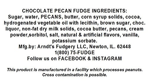Homemade Creamy Chocolate Pecan Fudge - 5 Pound Loaf | Rich & Decadent Dessert for Holidays, Gifts & Family Gatherings