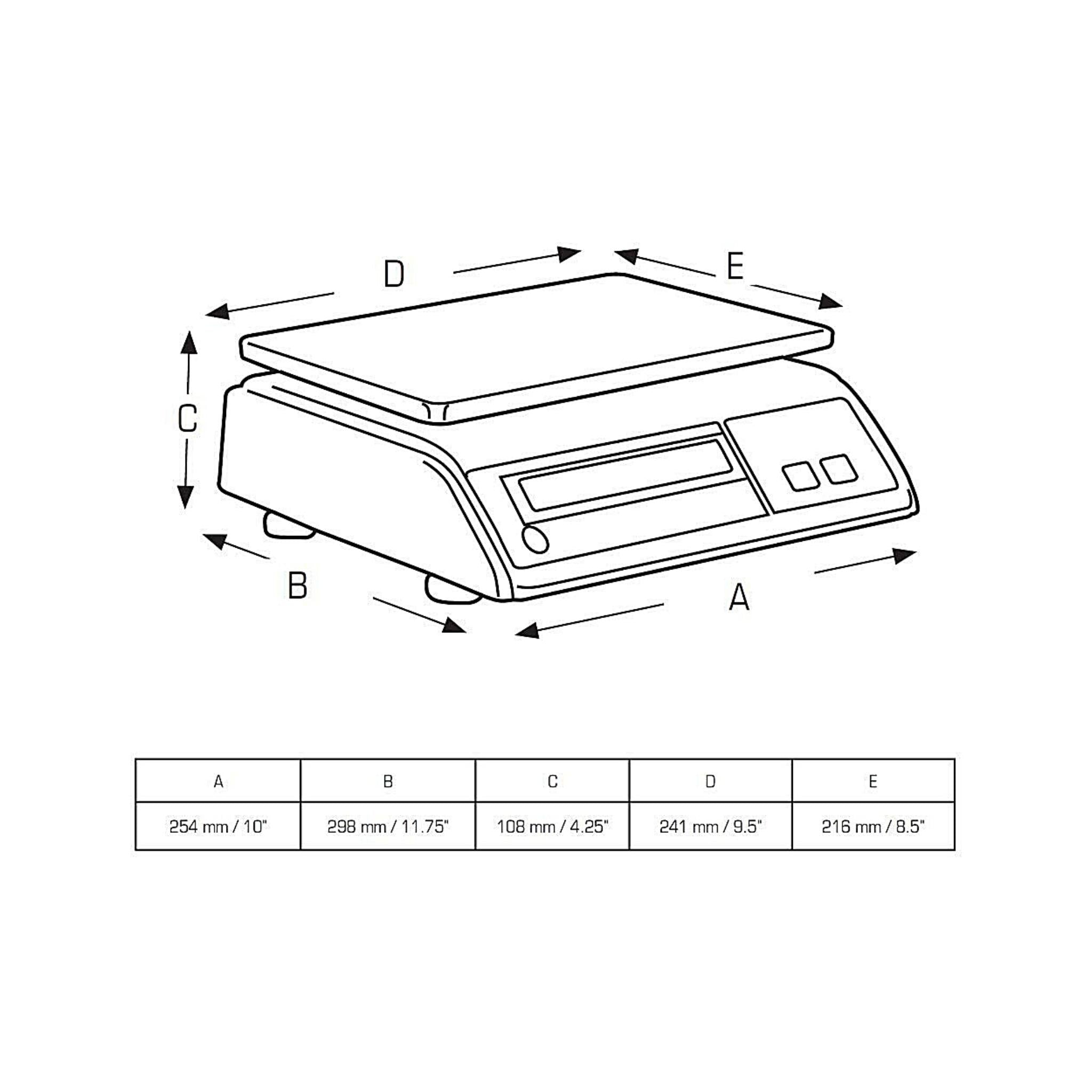 Kilotech KPC 1000 Stainless Steel Portion Control Scale - Perfect for Commercial Kitchens, Bakeries & Food Service Businesses