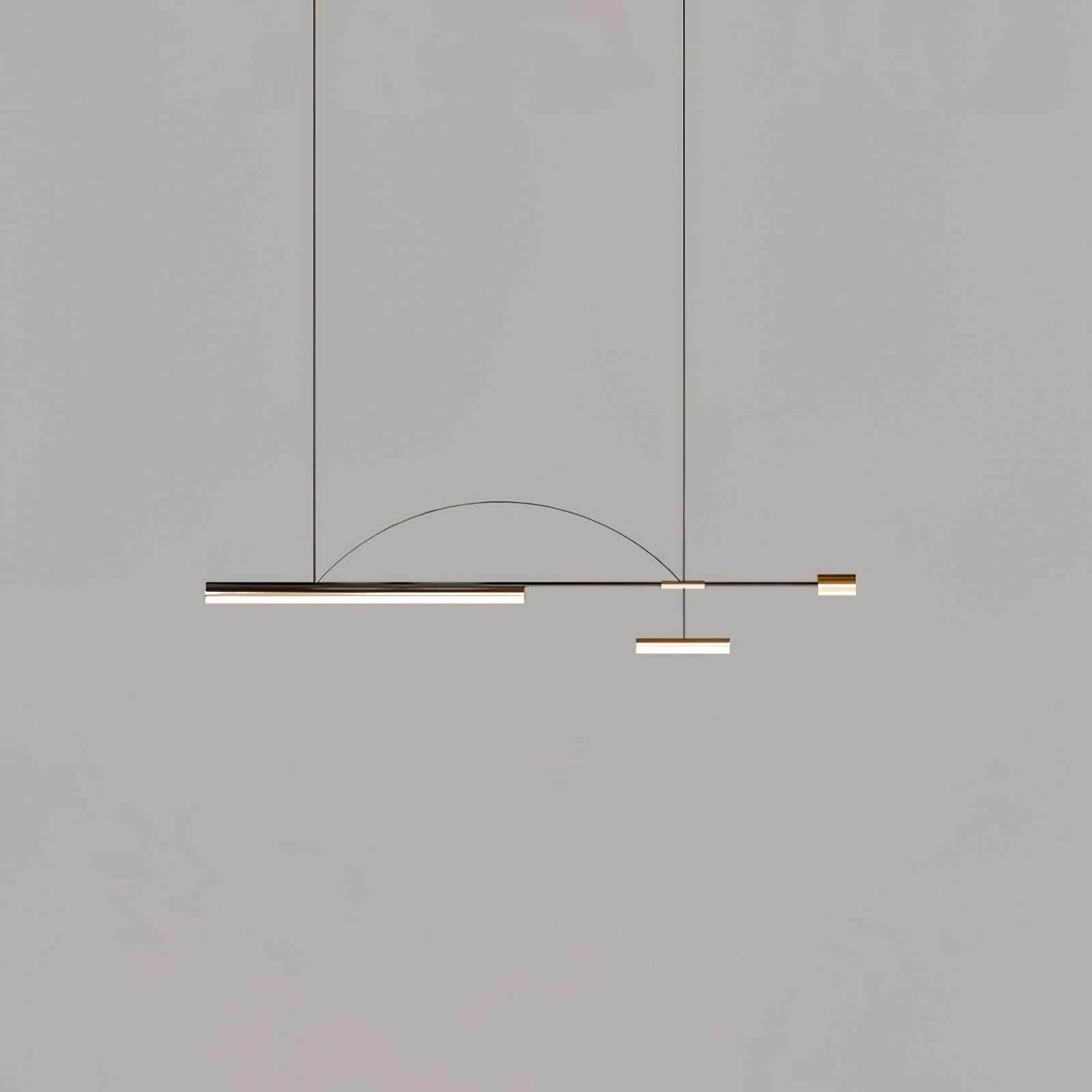 Arc Horizon Island Pendant Light - Modern Glass Hanging Light Fixture for Kitchen Island, Dining Room & Living Room Lighting - Perfect for Home Decor & Interior Design