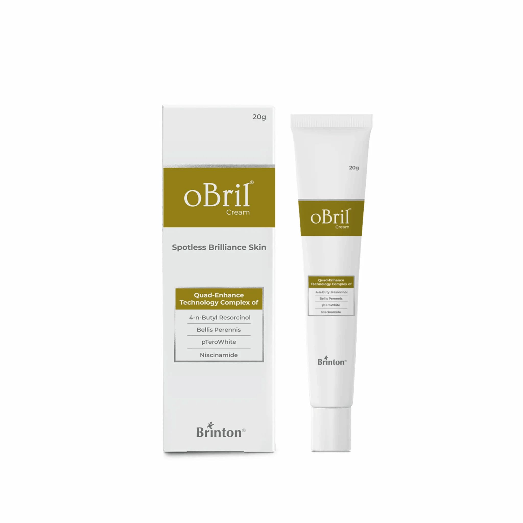 Brinton Obril Acne Treatment Cream - 20g Spotless Face Gel for Clear Skin | Yellow | Dermatologist-Recommended for Acne-Prone Skin | Perfect for Daily Skincare Routine & Blemish Control