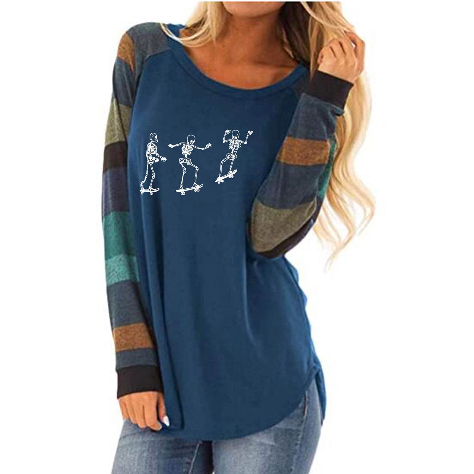 Women's Cool Graphic T-Shirts | Casual Heart Print Long Sleeve Tunic Top | Trendy Teen Girls Fashion | Perfect for School, Dating & Casual Outings
