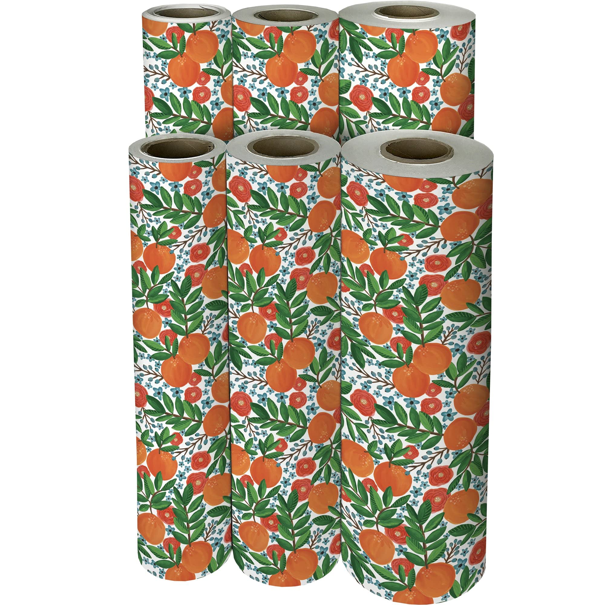 Jillson Roberts Bulk Gift Wrapping Paper - Mandarin Grove Pattern, 1/2 Ream (417 Feet x 24 Inches) - Premium Holiday, Birthday & Wedding Gift Wrap for Parties & Special Occasions