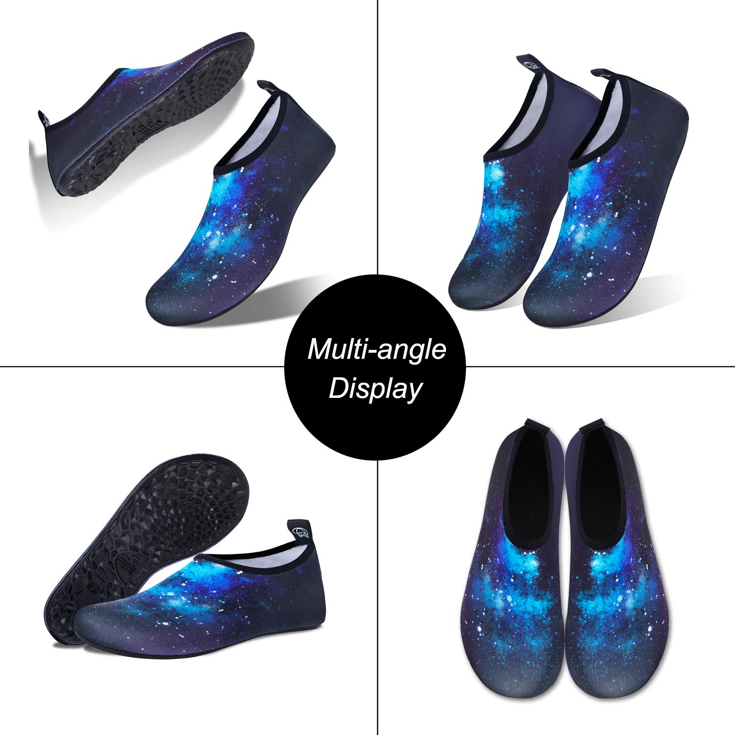 WateLves Water Shoes for Women & Men - Barefoot Quick-Dry Aqua Socks for Beach, Swim, Surf, Yoga & Exercise - Lightweight & Breathable with Translucent Soles - Perfect for Water Sports & Outdoor Activities