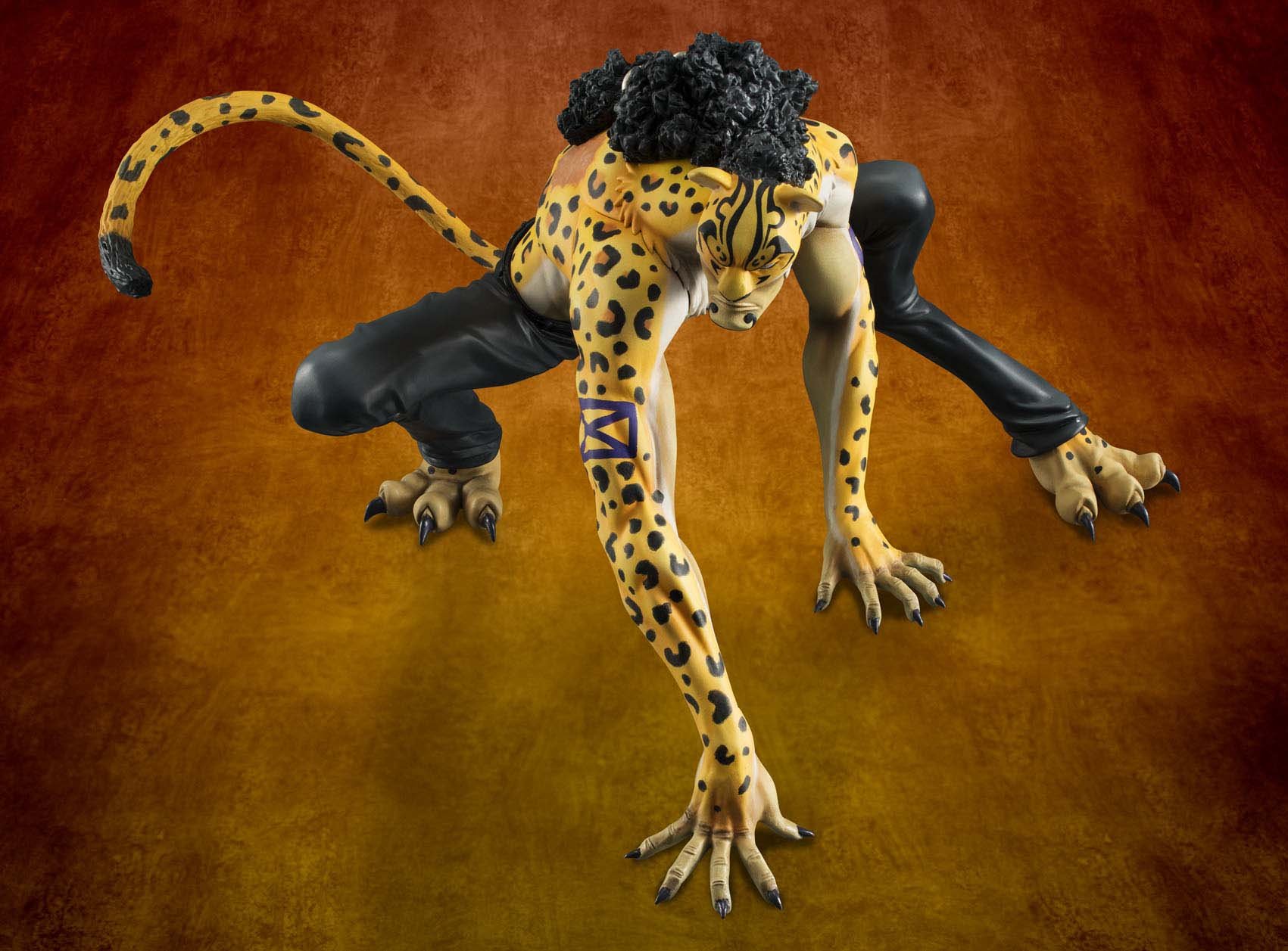 Megahouse One Piece P.O.P. Portrait of Pirates Leopard Version Rob Lucci PVC Figure - Premium Anime Collectible for Display & Home Decoration