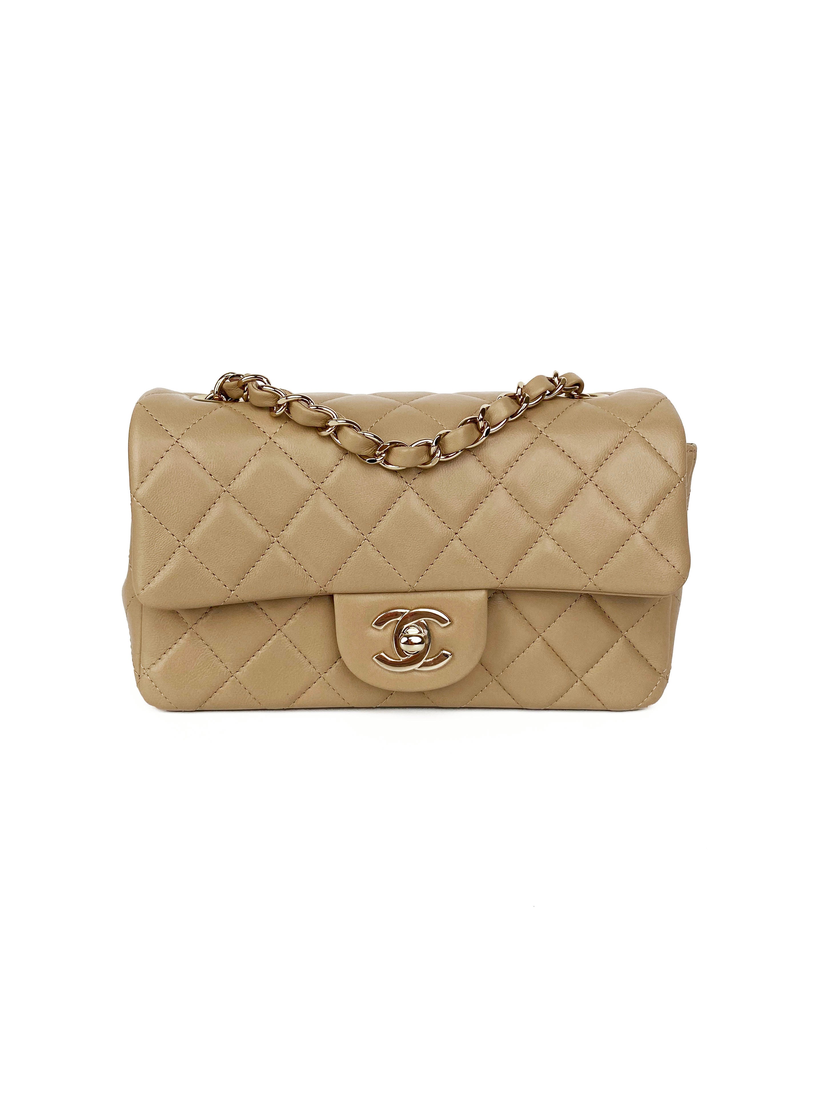 Chanel Light Brown Mini Flap Bag - Classic Quilted Leather Crossbody Purse for Women | Perfect for Date Night, Parties & Everyday Luxury