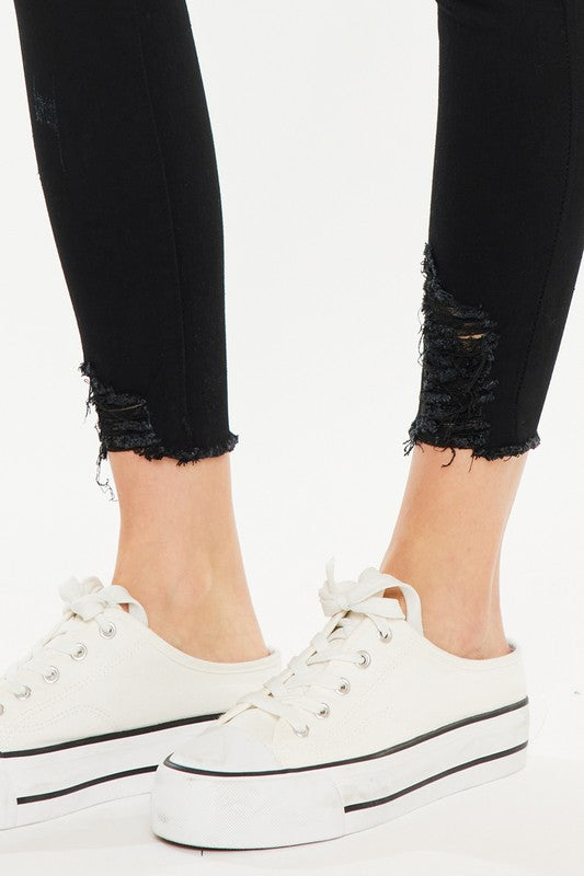 Hazy Mid Rise Ankle Skinny Jeans for Women - Stretch Denim Pants, Slim Fit, Comfortable & Trendy - Perfect for Casual Wear, Office & Date Night