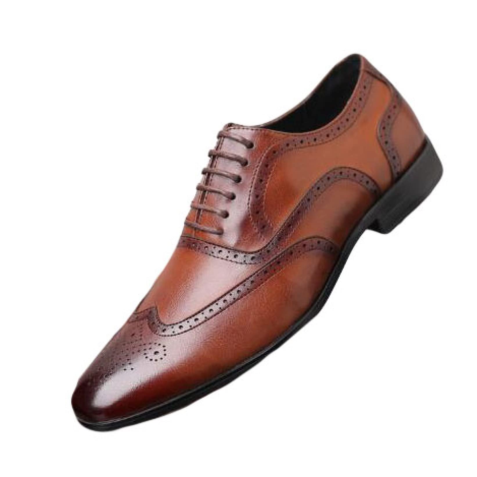 Men's Formal Leather Oxford Shoes - Comfortable Business Dress Brogues for Wedding, Party & Office Wear - Classic Style for Professional & Special Occasions