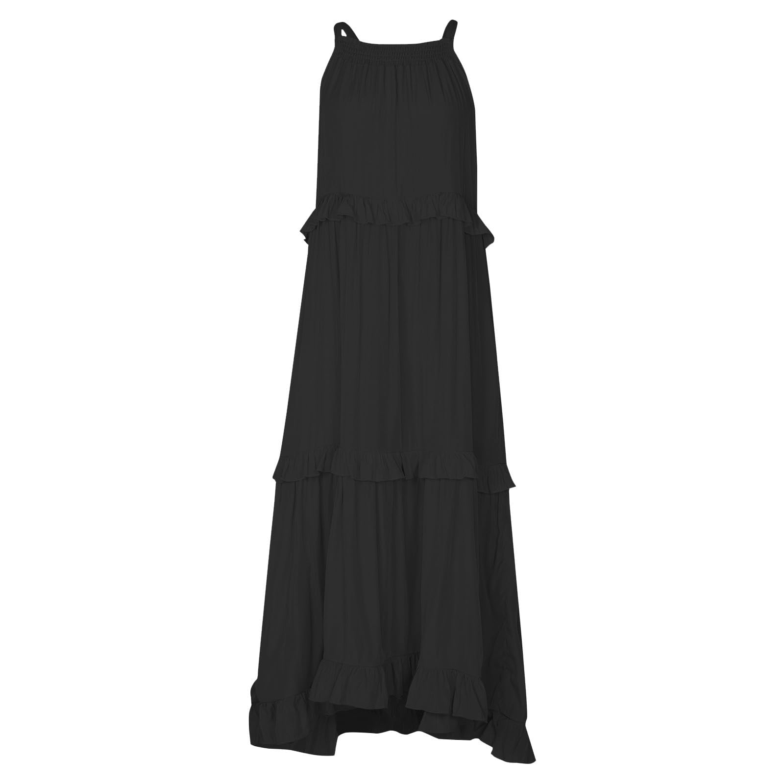Elegant Women's Formal & Casual Maxi Dresses for Summer - Stretchy Elastic Waist Beach Dress with Flowy Hem | Perfect for Weddings, Parties & Vacation Wear