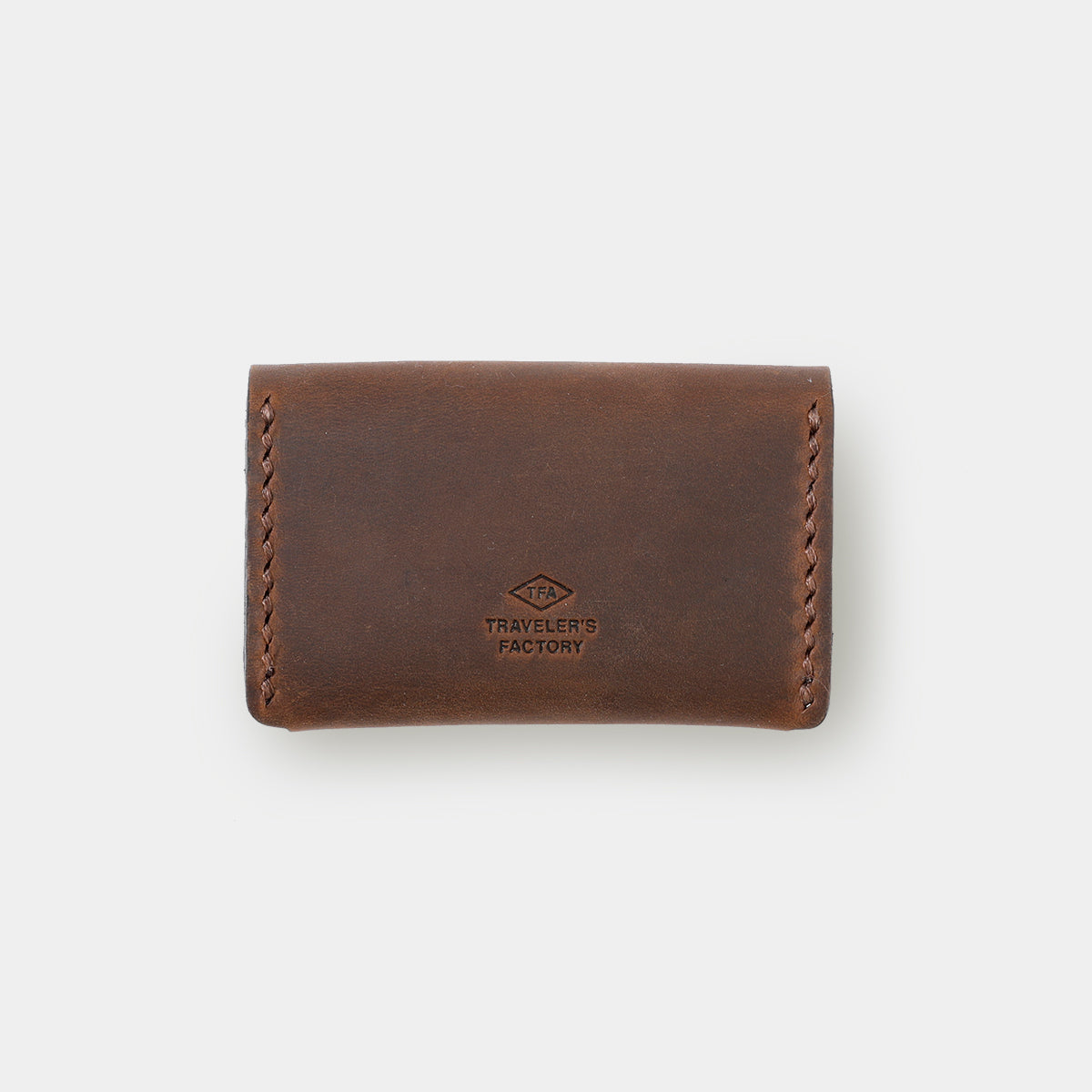 Premium TRAVELER'S COMPANY Leather Card Holder - Slim RFID Blocking Wallet for Credit Cards & ID (Brown) | Perfect for Travel, Business & Everyday Use