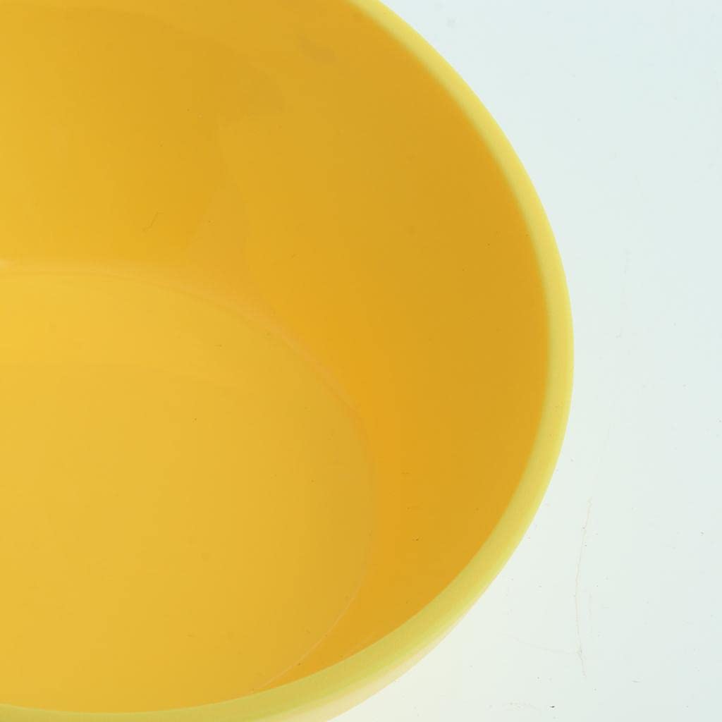 Non-Slip Yellow Pet Bowl for Cats & Dogs - Durable Food and Water Dish for Mealtime - Perfect for Home, Travel, and Outdoor Use