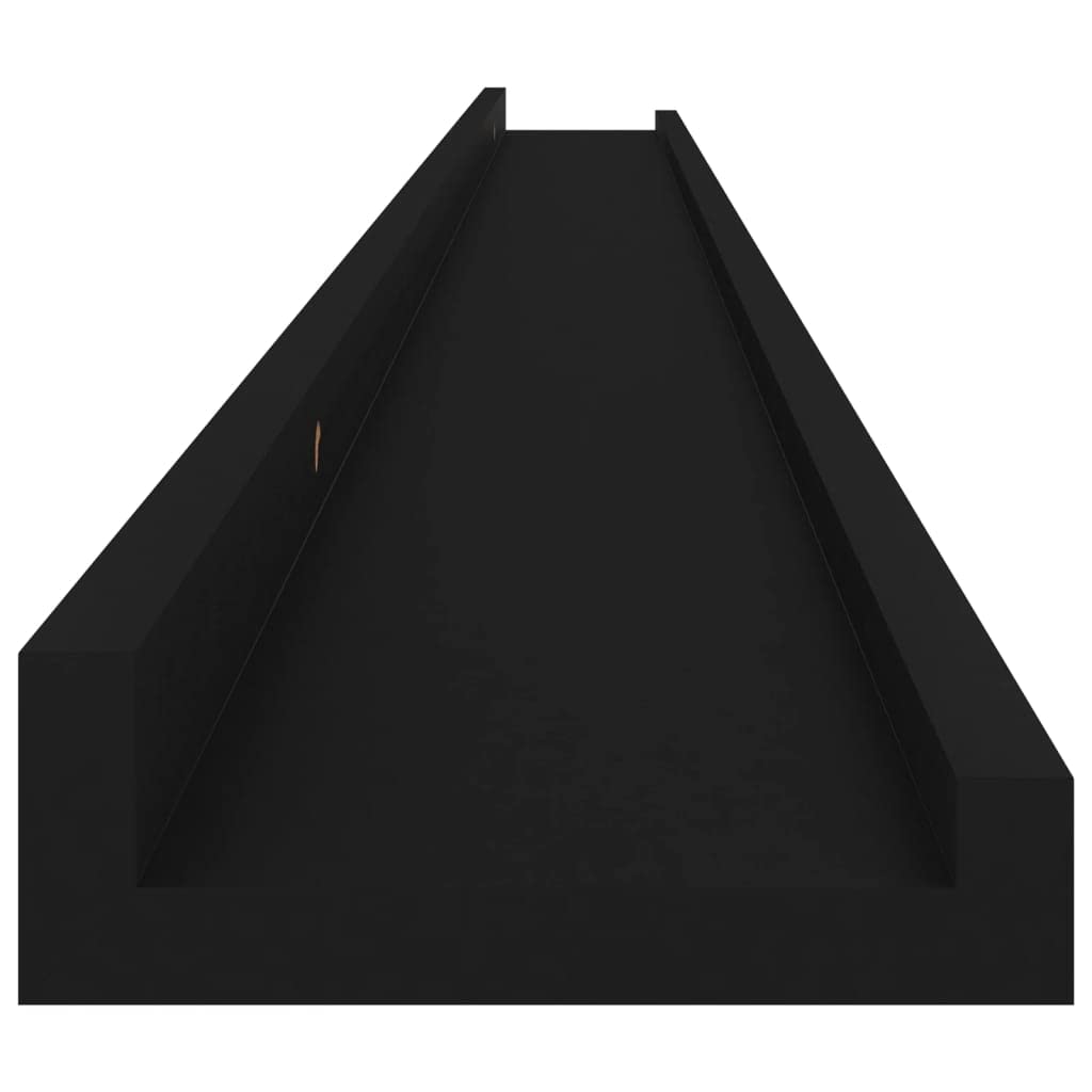 2-Pack Black Floating Wall Shelves (45.3