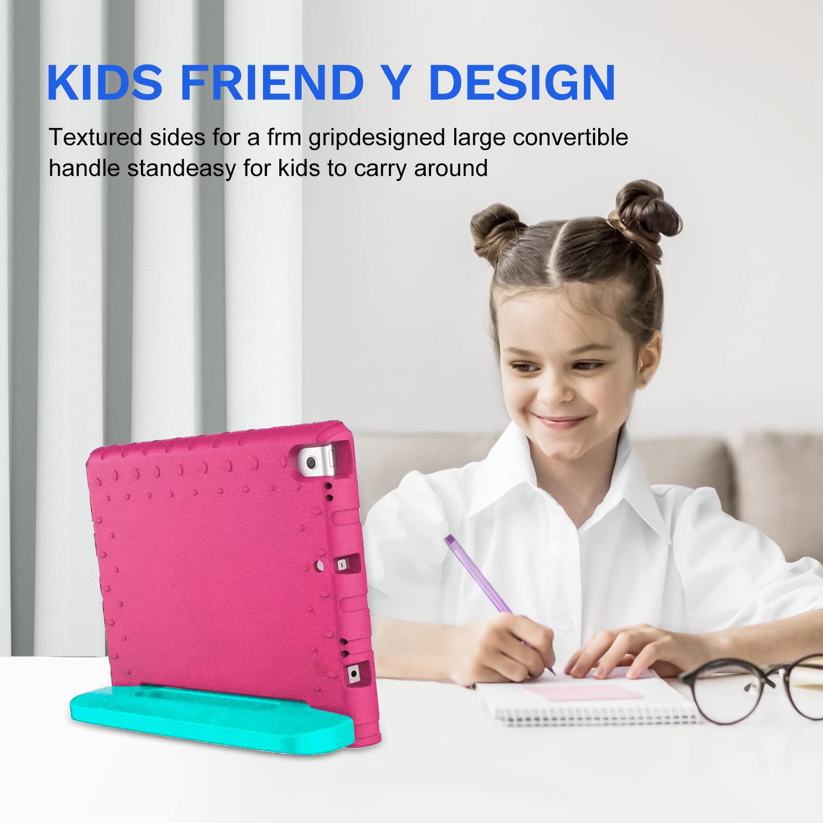 Shockproof Lightweight iPad Case with Handle Stand - Compatible with iPad 9th/8th/7th Gen 10.2