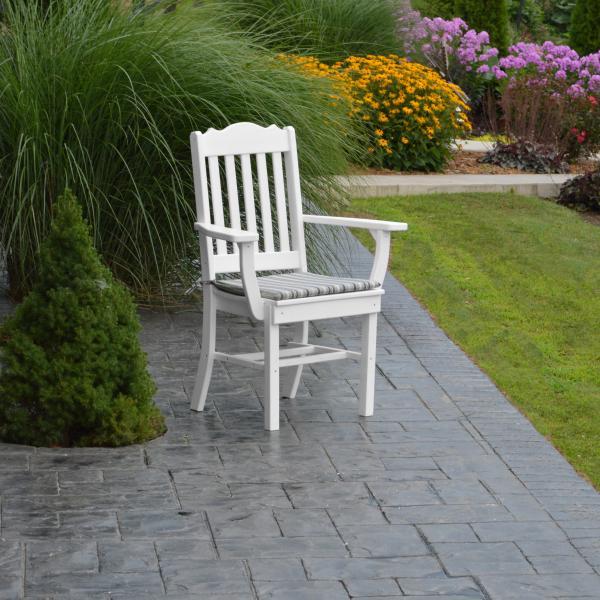 Elegant Royal Dining Chair with Arms - Luxury Upholstered Seat for Formal Dining Room, Banquet, and Home Decor