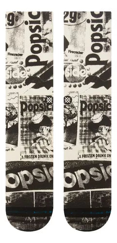 Stance Popsicle Crew Socks Pack of 1 - Fun & Colorful Novelty Socks for Men & Women - Perfect for Casual Wear, Gifts, and Summer Outfits