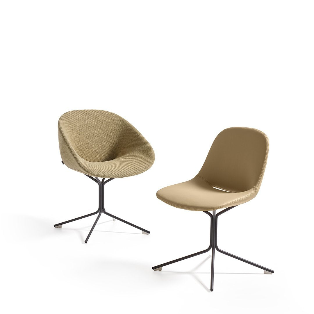 Beso Armless Chair with 4-Star Base - Modern Office & Home Seating for Living Room, Bedroom, or Workspace