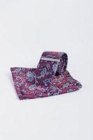 Cavani Men's Silk Paisley Necktie Set - Elegant Formal Tie for Weddings, Business & Special Occasions